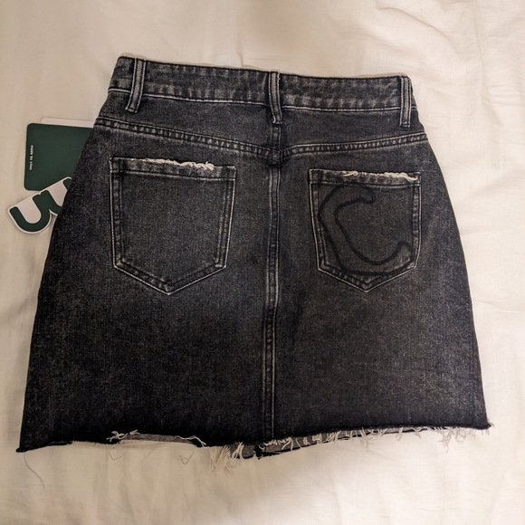 NWT CHUU Distressed Denim Skirt - sz 26 - Picture 2 of 4